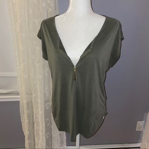 green blouse